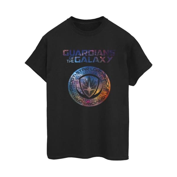 Marvel Dam/Tjej Guardians Of The Galaxy Stars Fill Logotyp Bomull Boyfriend T-shirt