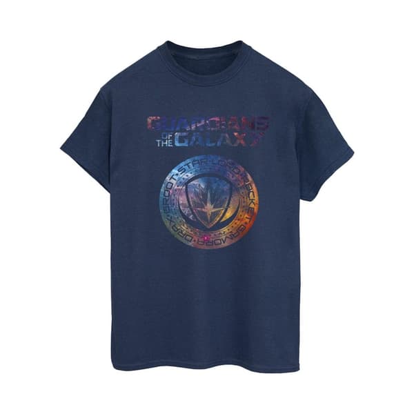 Marvel Dam/Tjej Guardians Of The Galaxy Stars Fill Logotyp Bomull Boyfriend T-shirt