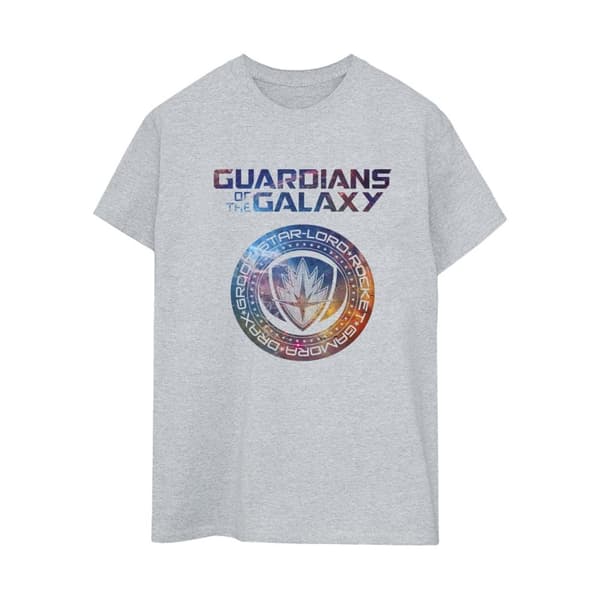 Marvel Dam/Tjej Guardians Of The Galaxy Stars Fill Logotyp Bomull Boyfriend T-shirt