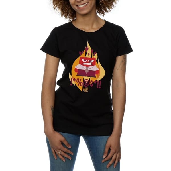 Disney Dam/dam Inside Out Fired Up T-shirt i bomull