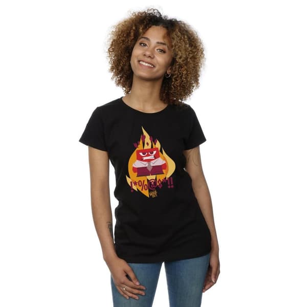 Disney Dam/dam Inside Out Fired Up T-shirt i bomull