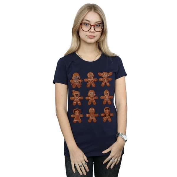 Star Wars T-shirt i bomull med pepparkakor från julen - dam/dam