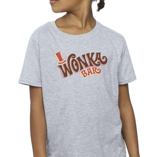 Willy Wonka T-shirt i bomull med Bar-logotyp för flickor
