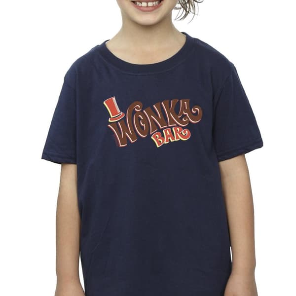 Willy Wonka T-shirt i bomull med Bar-logotyp för flickor