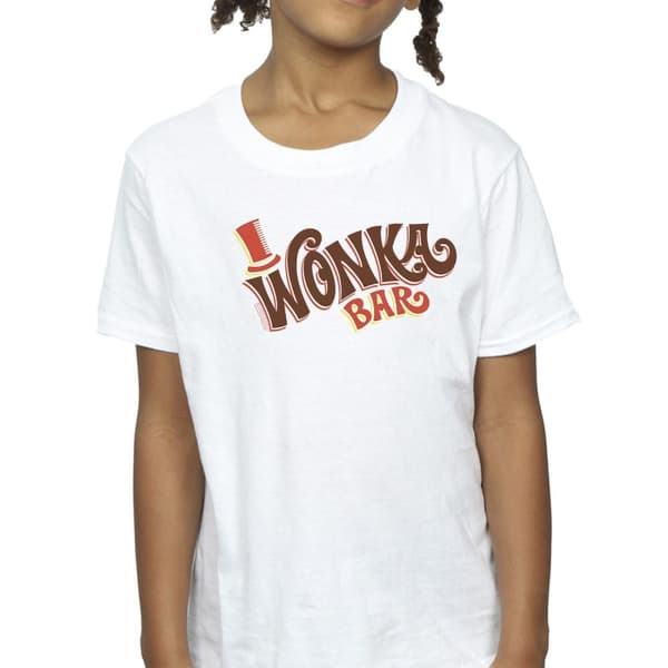Willy Wonka T-shirt i bomull med Bar-logotyp för flickor