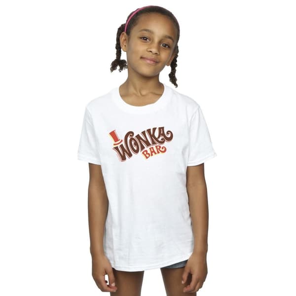 Willy Wonka T-shirt i bomull med Bar-logotyp för flickor