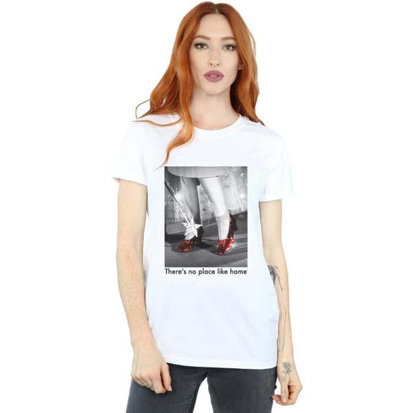 The Wizard Of Oz Womens/Ladies Ruby Slippers Photo Cotton Boyfriend T-Shirt