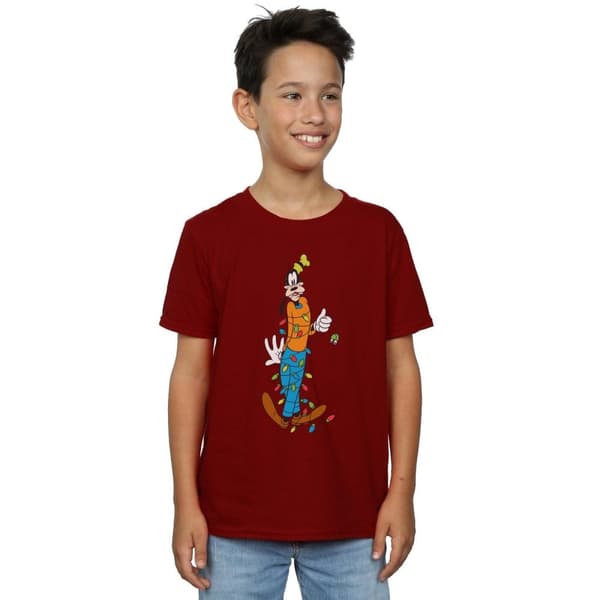 Disney Boys Goofy Christmas Lights T-Shirt