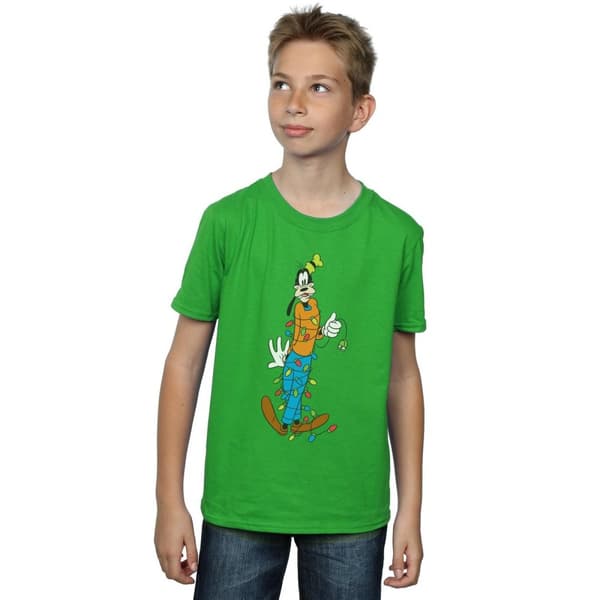 Disney Boys Goofy Christmas Lights T-Shirt