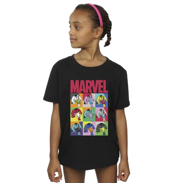 Marvel Girls Hulk Pop Art Cotton T-Shirt