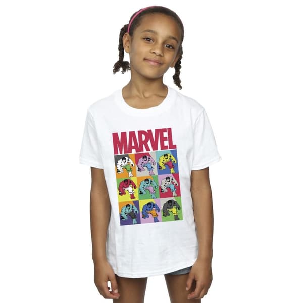 Marvel Girls Hulk Pop Art Cotton T-Shirt