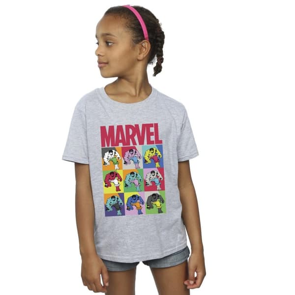 Marvel Girls Hulk Pop Art Cotton T-Shirt