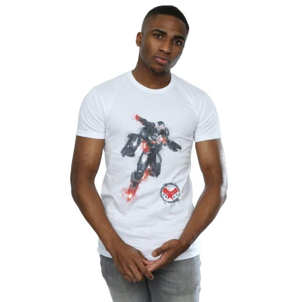 Marvel Mens Avengers Endgame - T-shirt med målad War Machine