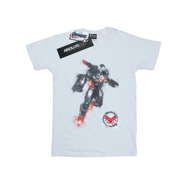 Marvel Mens Avengers Endgame - T-shirt med målad War Machine White 4XL