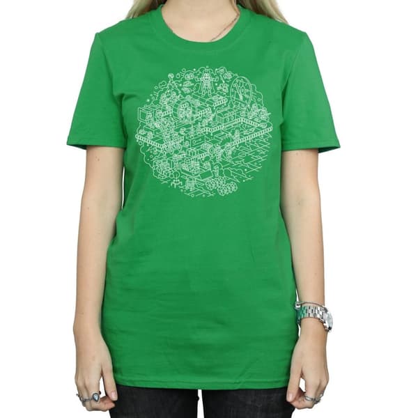 Star Wars Womens/Ladies Christmas Death Star Cotton Boyfriend T-Shirt