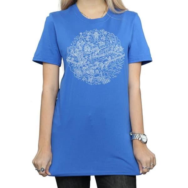 Star Wars Womens/Ladies Christmas Death Star Cotton Boyfriend T-Shirt