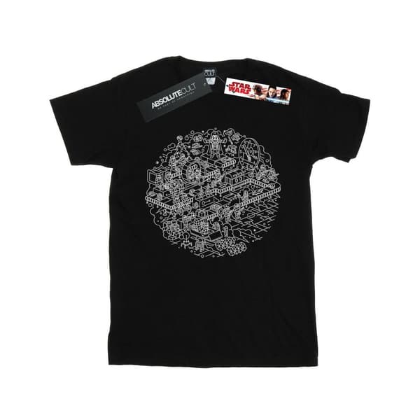 Star Wars Womens/Ladies Christmas Death Star Cotton Boyfriend T-Shirt