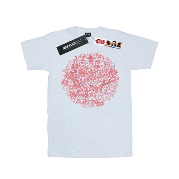 Star Wars Dam/kvinnor Christmas Death Star Boyfriend T-shirt i bomull