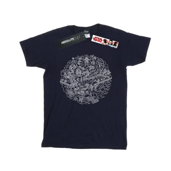 Star Wars Womens/Ladies Christmas Death Star Cotton Boyfriend T-Shirt