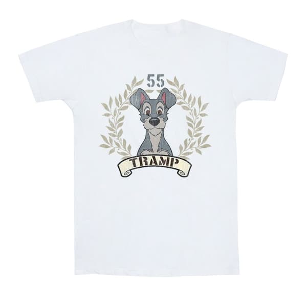 Disney Mens Lady And The Tramp Tramp Since 55 T-Shirt White M