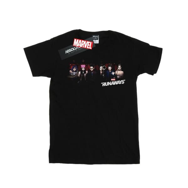 Marvel T-shirt i bomull med Runaways-uppställning för flickor