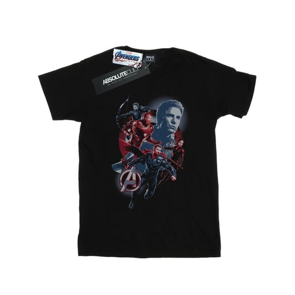 Marvel Womens/Ladies Avengers Endgame Shield Team Cotton Boyfriend T-Shirt