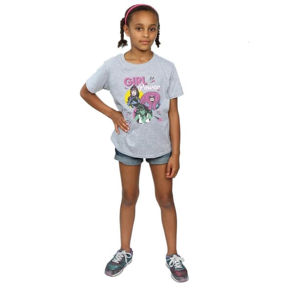 Marvel Comics Girl Power T-shirt i bomull för flickor