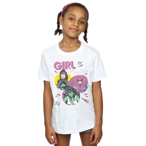 Marvel Comics Girl Power T-shirt i bomull för flickor