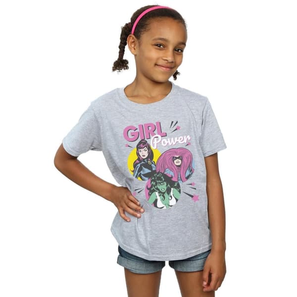 Marvel Comics Girl Power T-shirt i bomull för flickor
