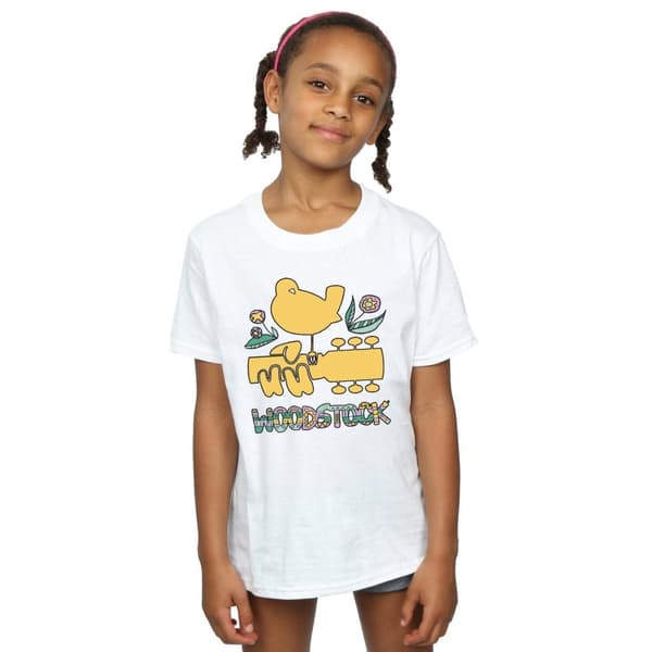 Woodstock T-shirt i bomull med aztekmönster och fågelmotiv
