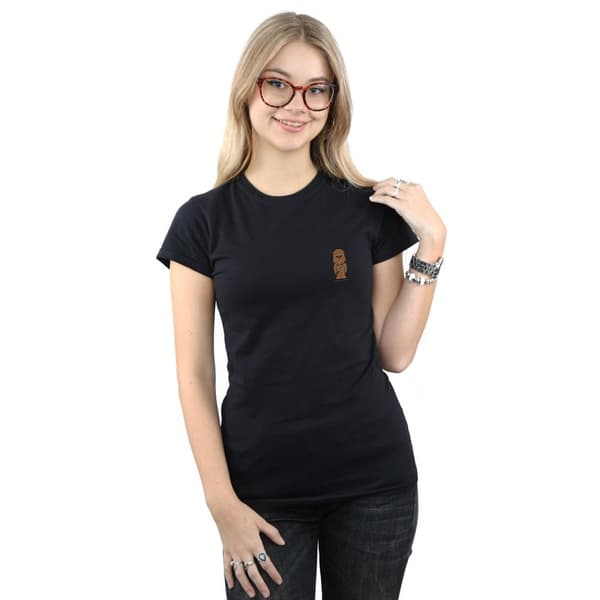 Star Wars Dam/dam Chewbacca T-shirt i bomull med brösttryck