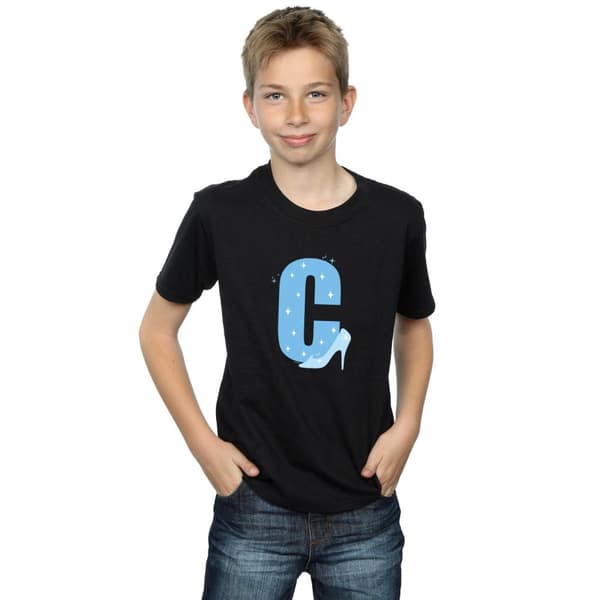 Disney T-shirt med alfabetet C för Askungen - pojkar
