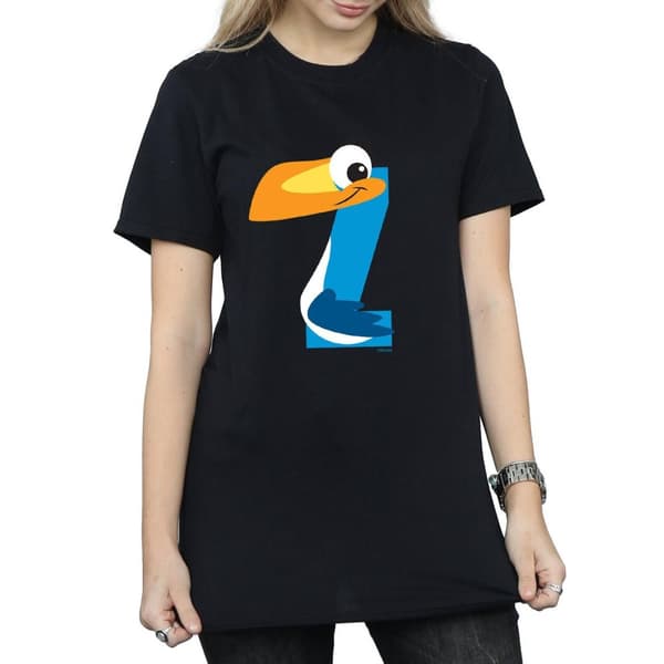 Disney Dam/Tjej Alphabet Z Is For Zazu Boyfriend T-shirt i bomull