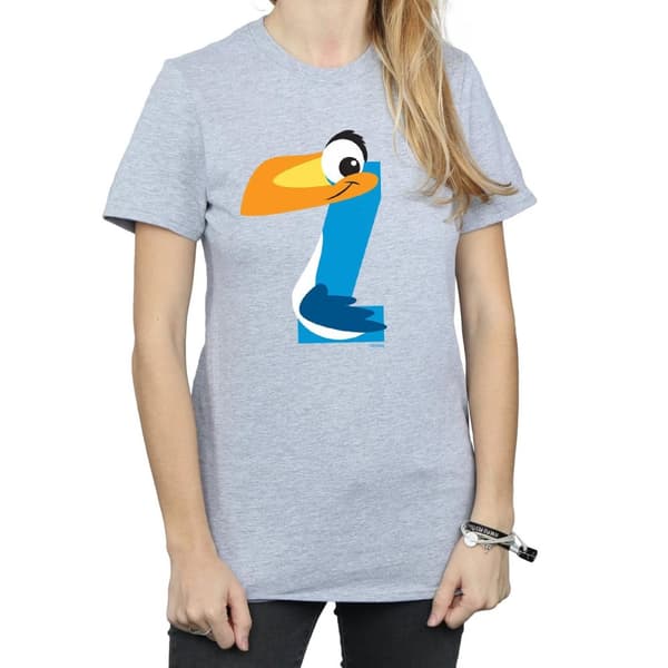 Disney Dam/Tjej Alphabet Z Is For Zazu Boyfriend T-shirt i bomull