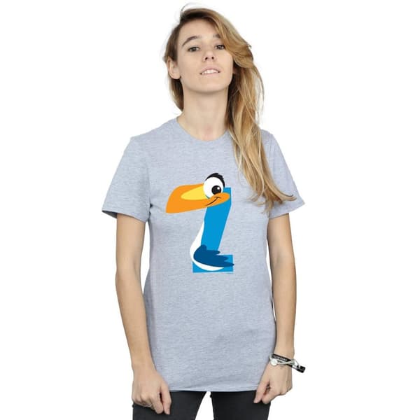 Disney Dam/Tjej Alphabet Z Is For Zazu Boyfriend T-shirt i bomull