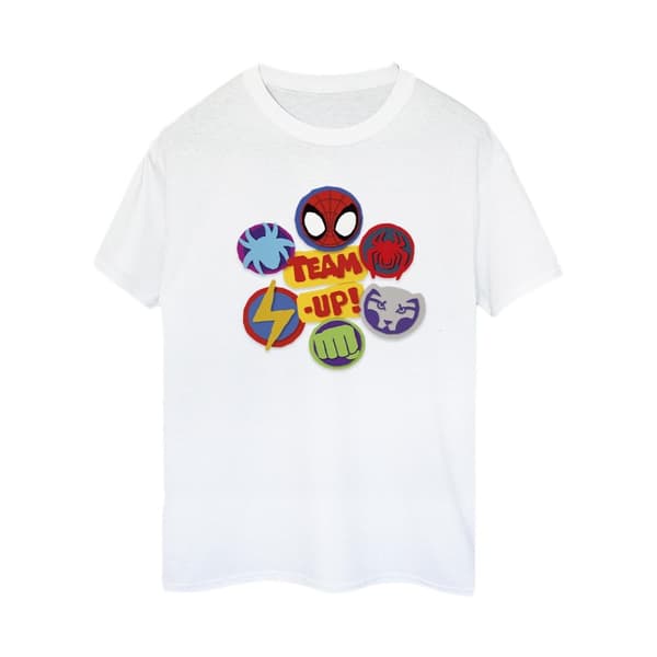 Marvel Dam/kvinnor Spidey And His Amazing Friends Team Up - pojkvänströja i bomull