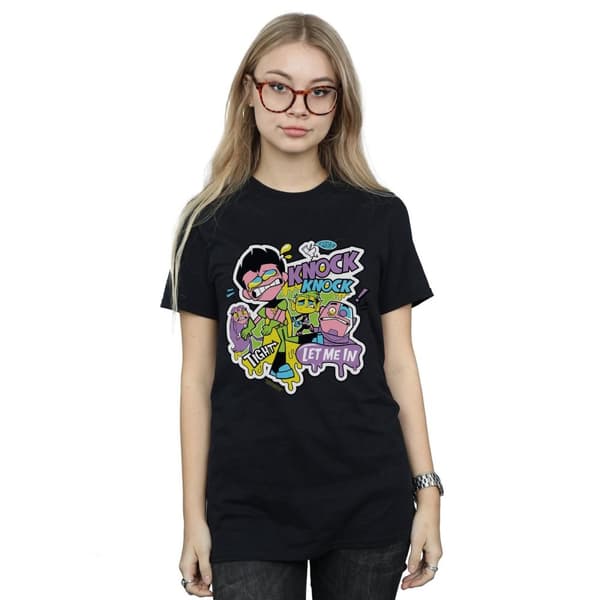 DC Comics Womens/Ladies Teen Titans Go Knock Knock Cotton Boyfriend T-Shirt