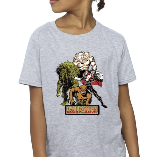 Marvel T-shirt i bomull med halloweenmonster för flickor