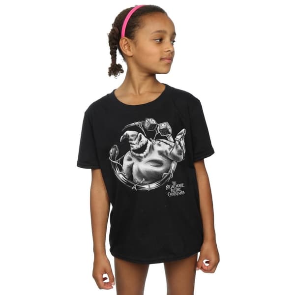 Disney Nightmare Before Christmas Ooogie Boogie Mono bomulls-T-shirt för flickor