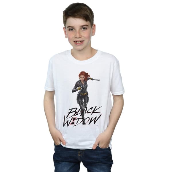 Marvel Boys Black Widow Movie Natasha Running T-Shirt