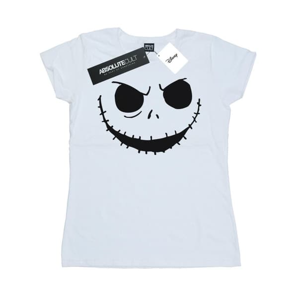 Disney Dam/Tjej - Nightmare Before Christmas Jack´s Face - T-shirt i fet bomull