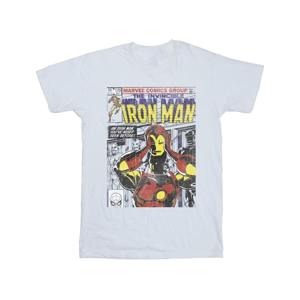 Marvel T-shirt i bomull utan Iron Mans huvudutrustning för flickor