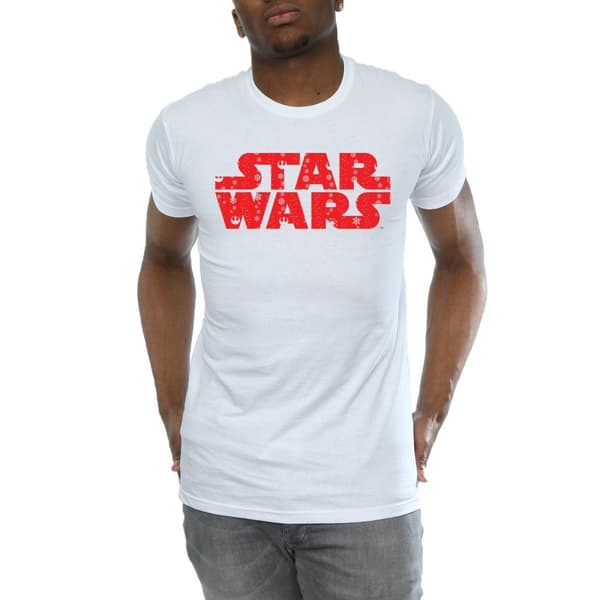 Star Wars Mens Christmas Logo T-Shirt