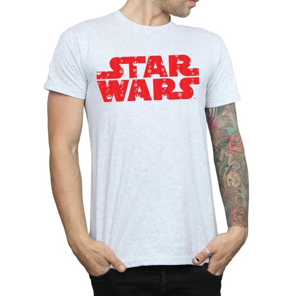 Star Wars Mens Christmas Logo T-Shirt