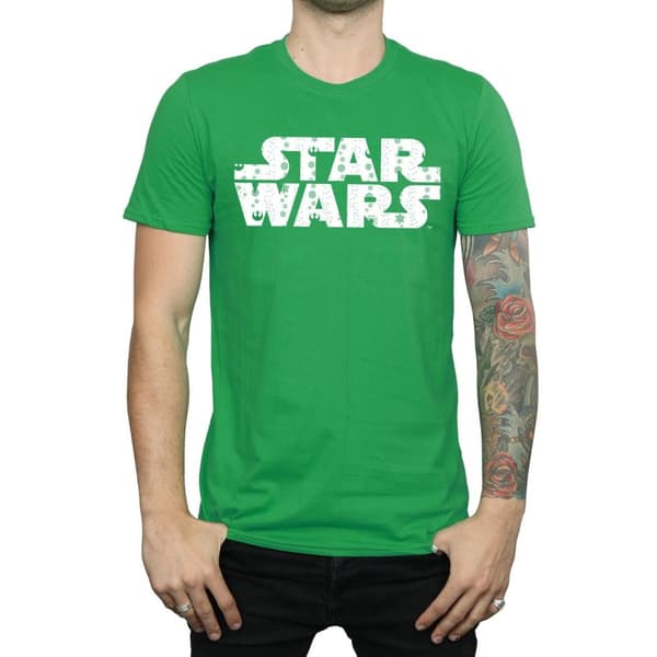 Star Wars Mens Christmas Logo T-Shirt