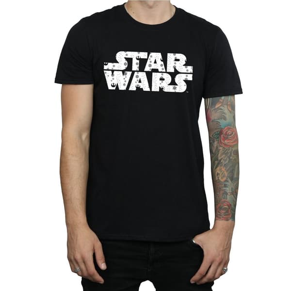 Star Wars Mens Christmas Logo T-Shirt