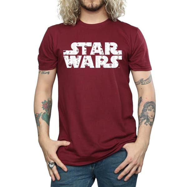 Star Wars Mens Christmas Logo T-Shirt
