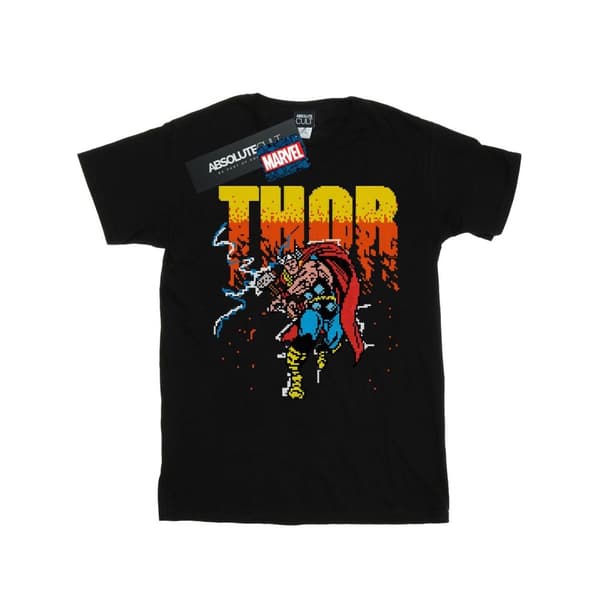 Marvel T-shirt i bomull med Thor-pixelmotiv för flickor