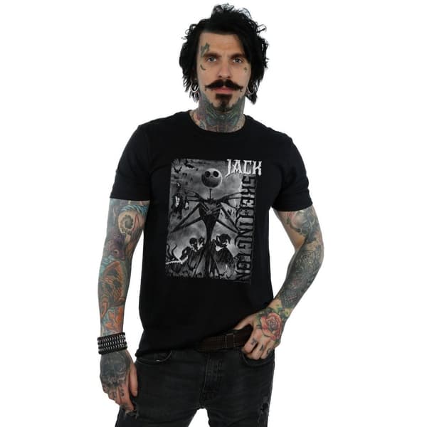 Disney Mens Nightmare Before Christmas Skellington T-Shirt