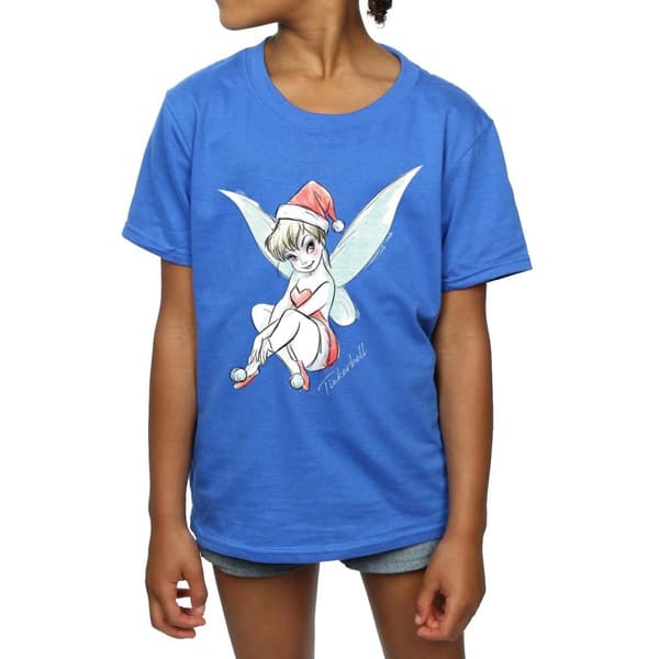 Disney T-shirt i bomull för flickor - Tinkerbell Christmas Fairy